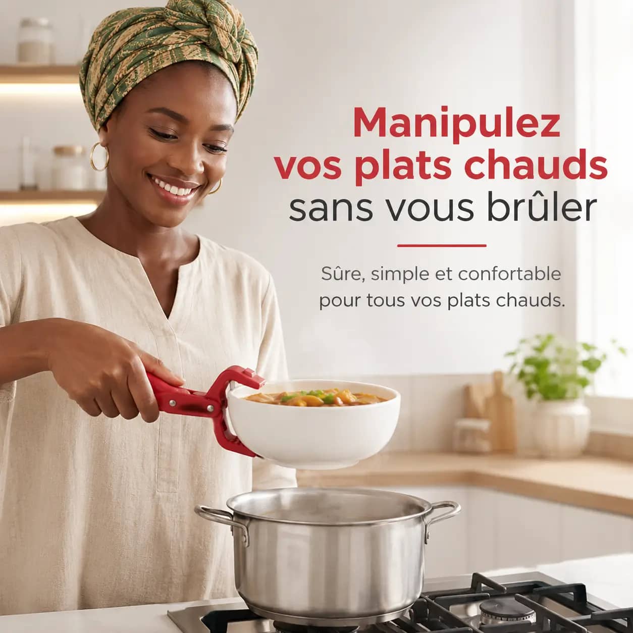 Pince Porte-Bol Anti-Brûlure Polyvalente